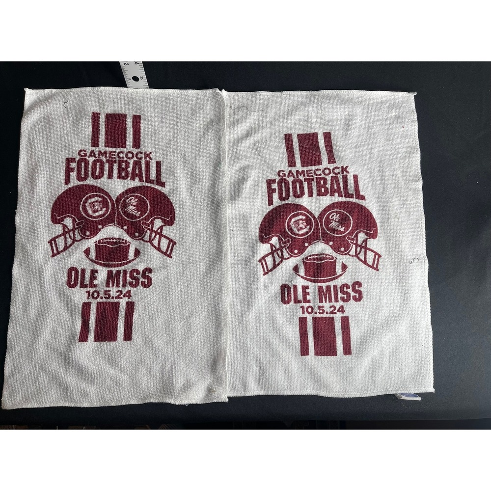 South‎ Carolina Gamecocks vs Ole Miss Football Rally Towels 10.5.24 Set of 2